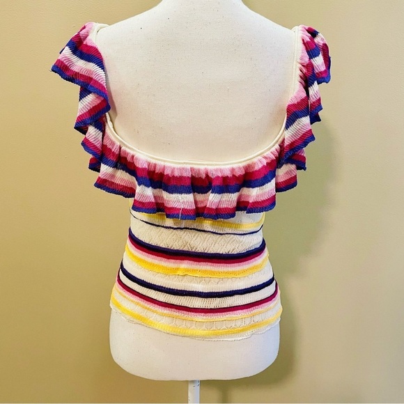 Sezane Leya Top Knit Multicolor XS X-Small - Picture 3 of 8